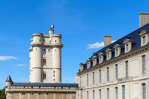 Paris, France - July 12 2020: Vincennes castle - Vincennes (east of Paris), France