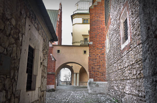 Krakow, Poland - january 14: Wawel Castle in Krakow.  Details.  Courtyard.  january 14, 2018 in Krakow, Poland