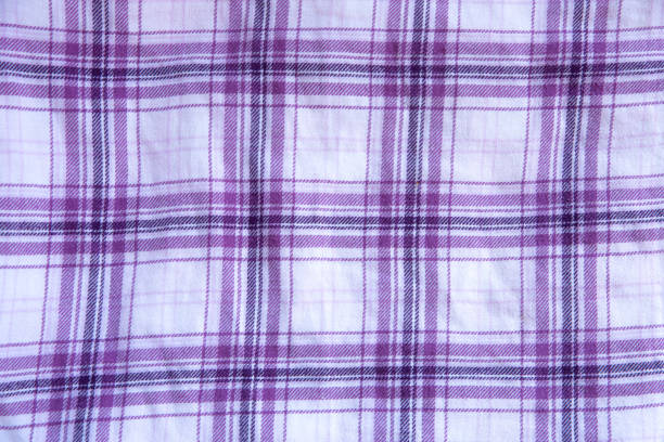 istock Checkered cloth texture. Squares on textile. Natural fabrics background. 1265163742