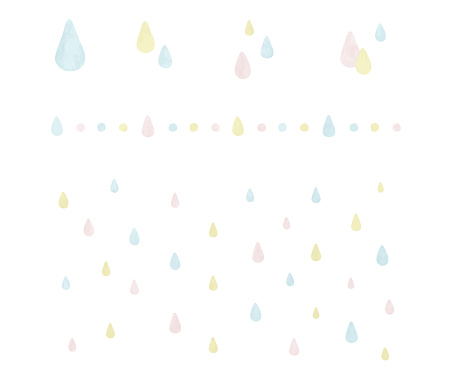 Set of cute illustration material of water drops