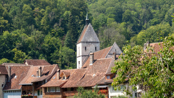istock Medieval settlement in the Jura mountains 1265169991
