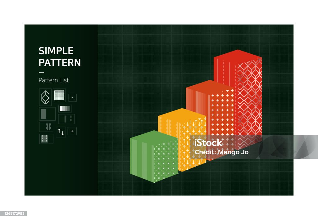Emerging Simple Pattern Graph Simple Patterns Printed On Bar Graphs Stock Illustration - Download ...