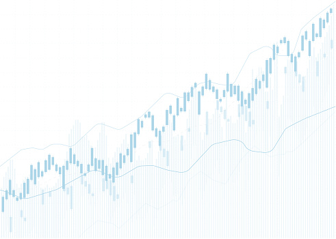 Business candle stick graph chart of stock market investment trading, Bullish point, Bearish point. trend of graph vector design.