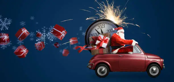 Photo of Santa Claus countdown on car