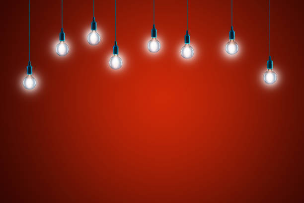 istock Idea and teamwork concept - Vintage incandescent bulbs on color background 1265176124