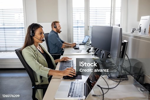 istock Young people working in call center 1265176209