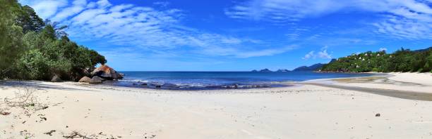 istock Stunning high resolution beach panorama taken on the paradise islands Seychelles 1265178270