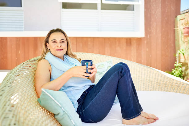 istock Relaxing in a lounger chair 1265181387