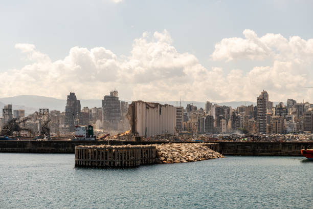 Beirut Port Explosion Overview, Lebanon Beirut Port Explosion Overview, Lebanon lebanon beirut stock pictures, royalty-free photos & images