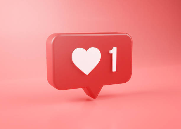 istock One Love Notification Icon 3D Rendering on Pink Background 1265188290