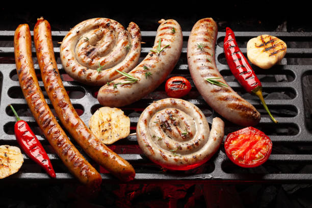 istock Hot spicy grilled sausages 1265195517