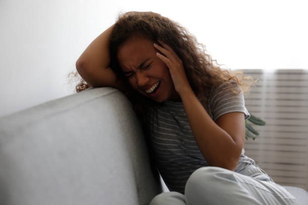istock Sad lonely person at home 1265198098