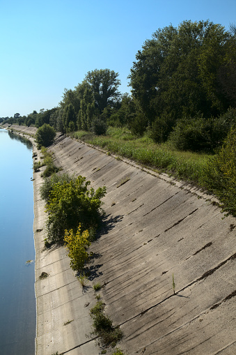 Spots along Danube river from spring to Danube delta