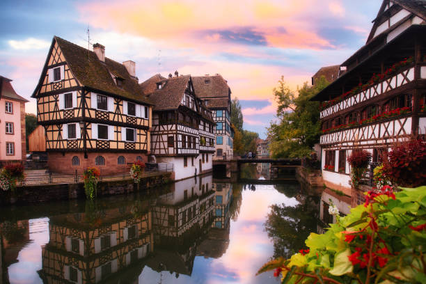 istock Strasbourg France at sunset 1265202226