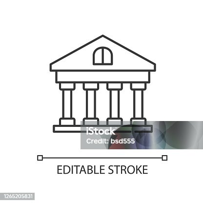 istock Bank linear icon 1265205831