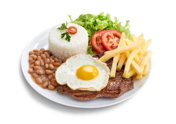 istock Alcatra steak executive dish with rice, beans, salad, fries and fried egg 1265205925