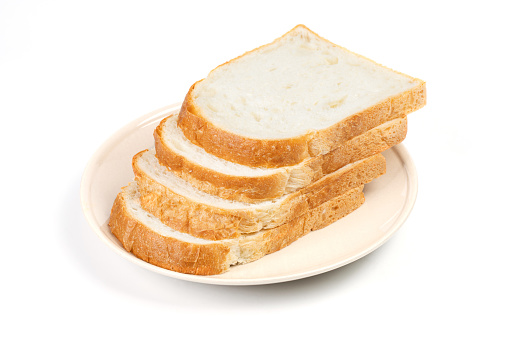 Toast Sliced ​​Bread on White background