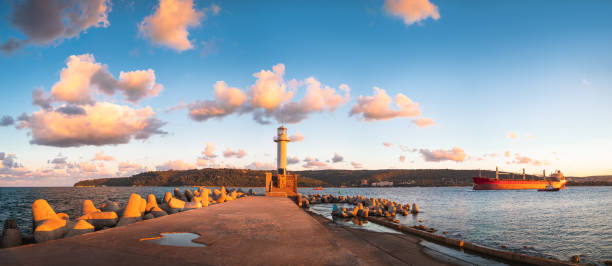 istock The lighthouse in Varna, Bulgaria at sunset 1265213560