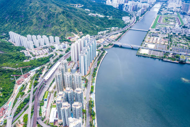 istock Drone view of Sha Tin Sewage Treatment Works 1265213730