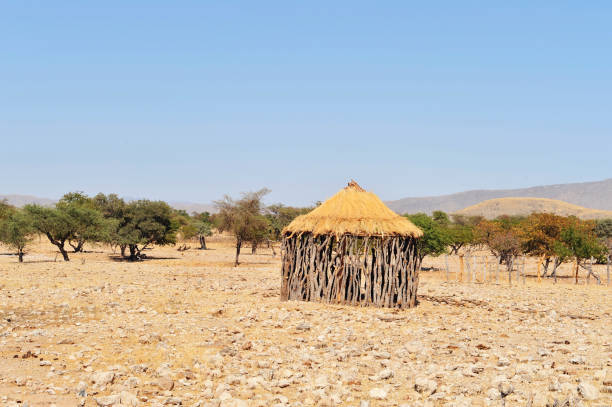 istock Hut with thatched roof in desert 1265231595