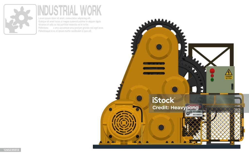 Rotating Machiner Isolate Isolate Rotating Machine On White Background Stock Illustration ...