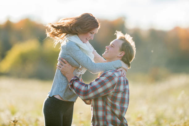 istock Young couple in love outside in the fall 1265235777