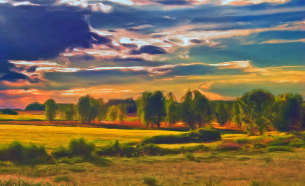 istock Oil landscape painting 1265238862