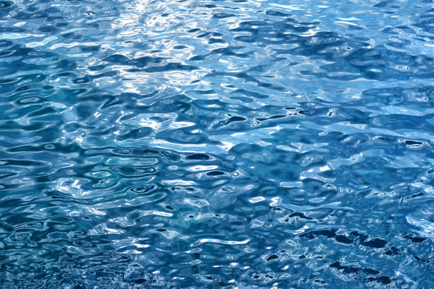 istock Abstract texture of the blue sea surface with ripples and reflections 1265243113