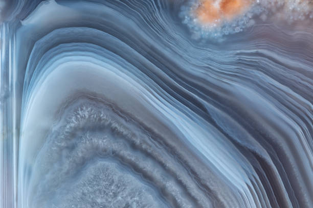 istock Full screen texture of light blue striped agate 1265243144