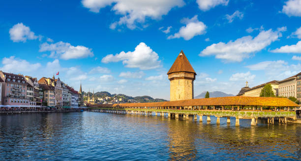 istock Famous Chapel bridge in Lucerne 1265244861