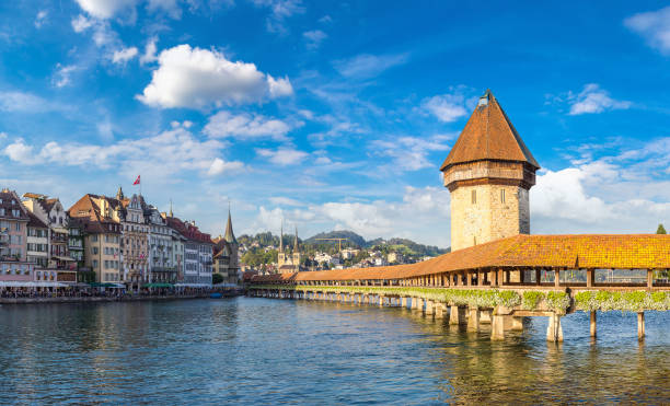 istock Famous Chapel bridge in Lucerne 1265244900