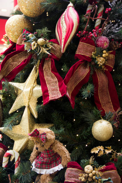 istock Christmas scene with gifts and tree objects. Christmas decoration. 1265245185
