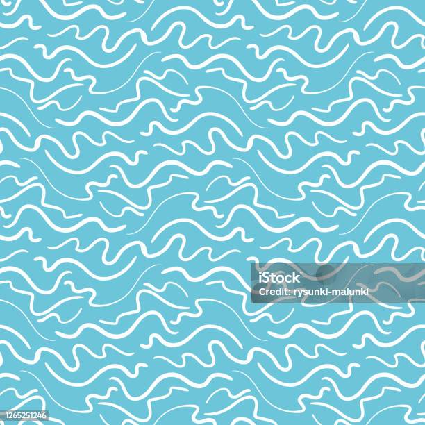 Surface Pattern Sea Design Sea Water Surface Seamless Vector Pattern Texture Stock Illustration ...