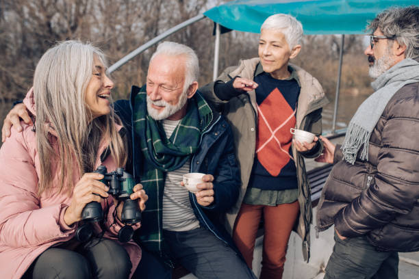 istock Seniors enjoying coffee while sailing the river 1265251457