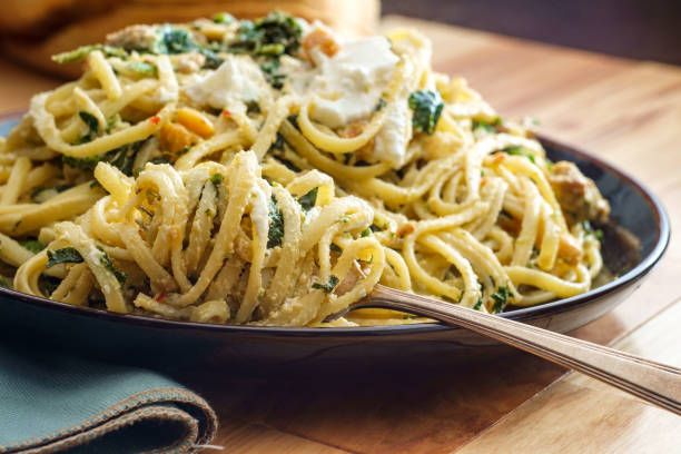 istock Linguine Chickpeas Ricotta Cheese 1265255560