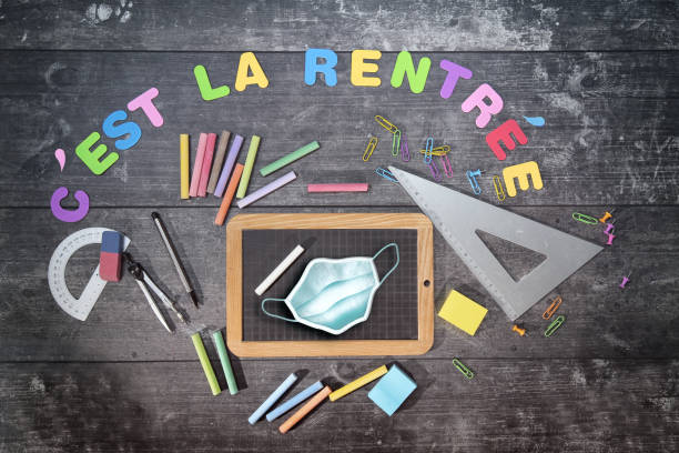 istock back to school, on a black background,covid-19,coronavirus 1265255647