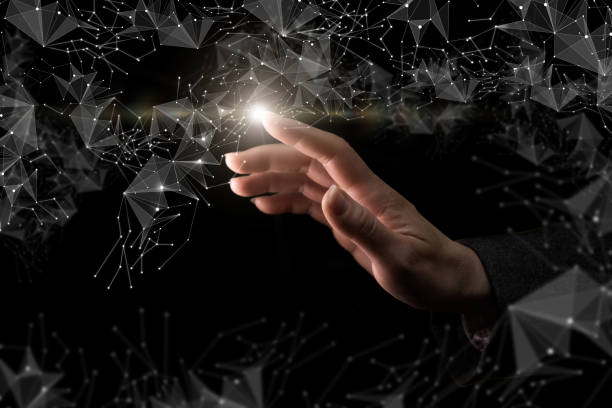 istock A hand clicks on a network of connections . 1265260274