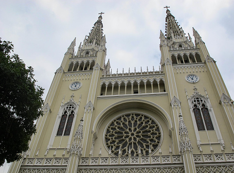 The facade of the cathedral in Guayaquil