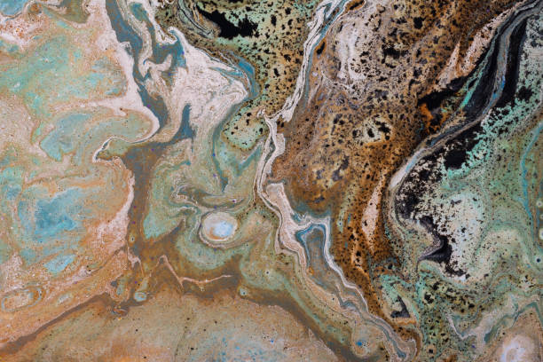 istock Fluid acrylic art. Hand painted beautiful pattern, wallpaper or background. 1265268385