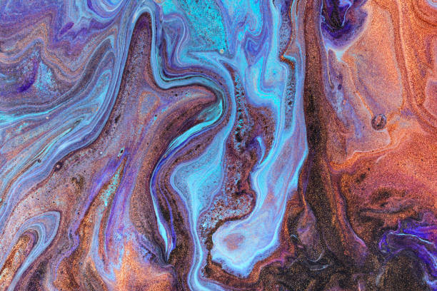 istock Fluid acrylic art. Hand painted beautiful pattern, wallpaper or background. 1265268403