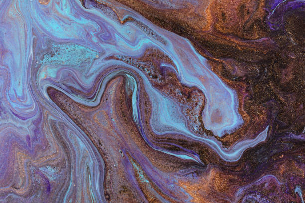 istock Fluid acrylic art. Hand painted beautiful pattern, wallpaper or background. 1265269237