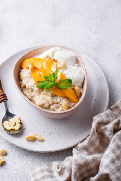 istock Oatmeal with apricots and nuts 1265271357