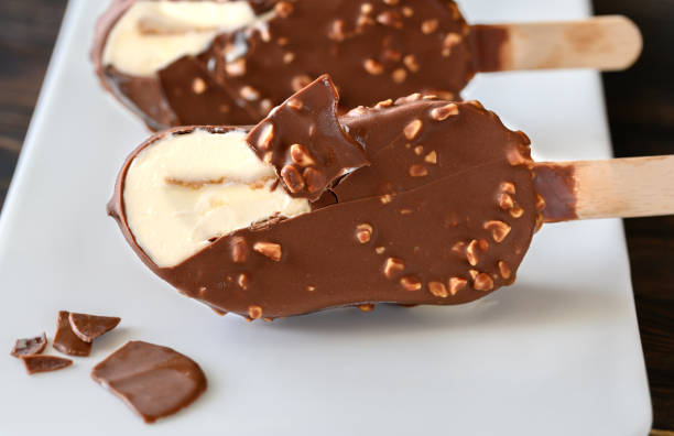 istock Chocolate-covered vanilla ice cream bar 1265274470