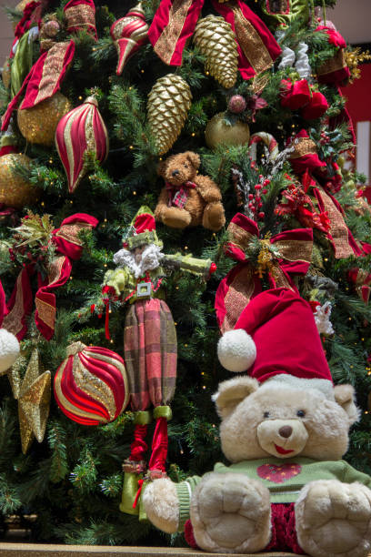 istock Christmas scene with gifts and tree objects. Christmas decoration. 1265274949