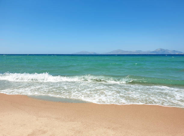 istock Blue sea and beach background. Aqua sea water surface. Sea surface view. Beach view. 1265282718