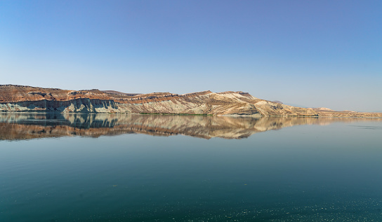 View of Sariyar Hasan Polatkan Dam lake, Cayirhan, Ankara