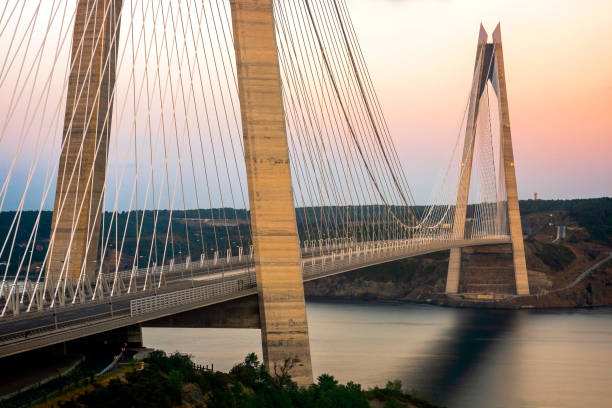 istock Yavuz Sultan Selim Bridge at sunset time in Bosphorus Istanbul, Turkey 1265296017