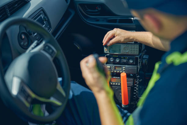 istock Man in workwear sitting in a car 1265300190