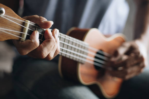 istock A young man playing the ukulele, Concept music player 1265301564