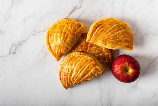 Photoshoot of my homemade Chaussons aux pommes, French Apple turnover